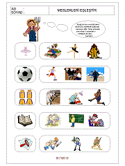 resimle ilgili meslek hangisi çalışma sayfaları